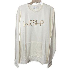 Art of Homage Sweatshirt "WRSHP" Christian Wear Cream Size XL Extra Large